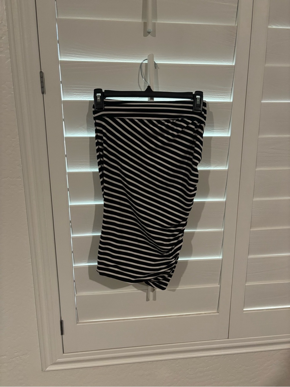 lululemon athletica Black and White Striped Midi Skirt